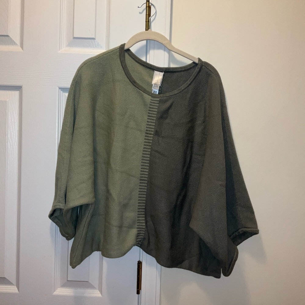 Wynne Layers Two-Tone Green Sweater